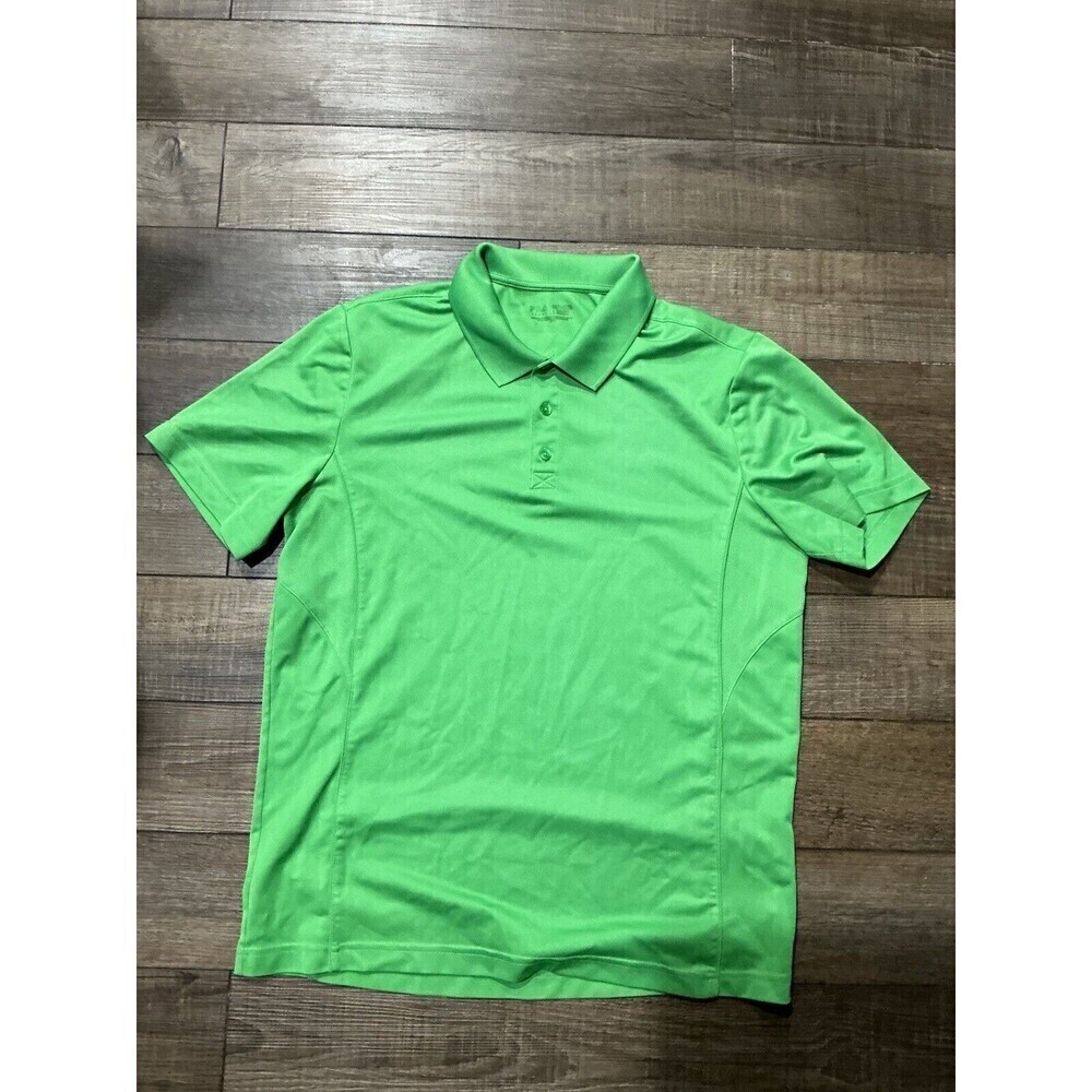 FILA Sport Athletic Fit Golf Green Polo Shirt Moisture Wicking Mens Sz Large